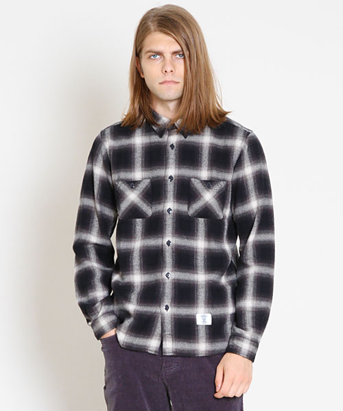BEDWIN&THE HEARTBREAKERS
L/S FLANNEL CHECK SHIRT FADED 